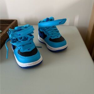 Baby Blue and Black Sneakers